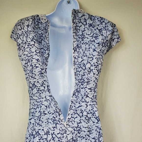 Byer Too Womens Vintage 90s Floral Dress Cottage Core Long Lace Size 7 - Picture 8 of 12